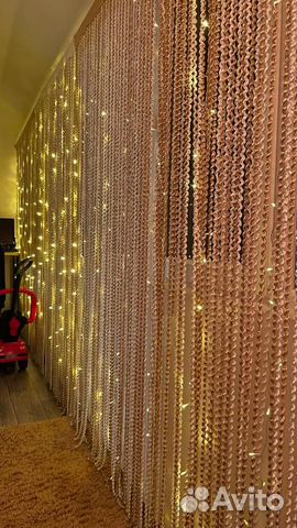 Карниз для штор однорядный. Шторы