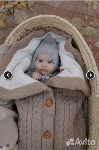 Конверт Loomknits вязаный Капучино