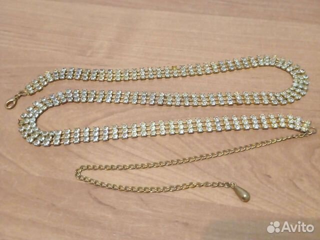 Пояс ремень со стразами 78 (108) см