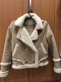 Дубленка женская авиатор косуха утепленная