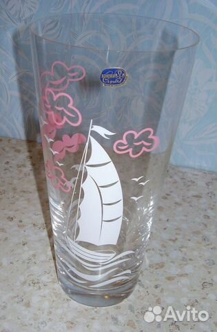 Ваза из богемского стекла, новая