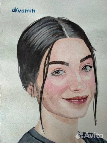 Рисунок портрет Чарли Дамелио