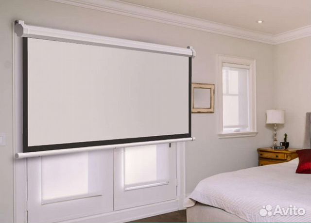 Экран для проектора настенный рулонный белый новый купить в Москве ...