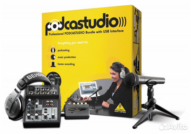 Behringer podcastudio USB - аудиоинтерфейс