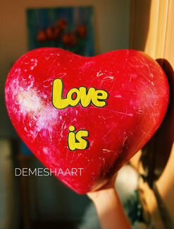 Киндер папье-маше, подарок девушке, Love is 35*35