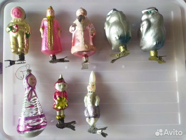 Новогодние игрушки СССР на прищепке