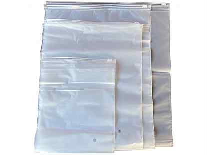 Пакеты зип-лок с бегунком белые матовые EVA 80 мкм