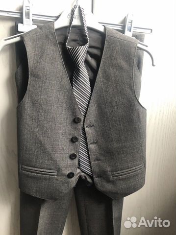 Костюм школьный. Пиджак+брюки+жилет+галстук