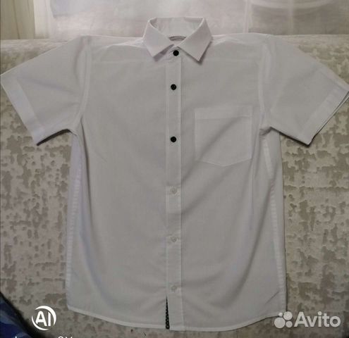 Рубашка школьная белая на 10-12лет рост 152