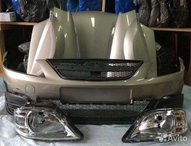 Бампер крыло фара капот ларгус белый цвет новое