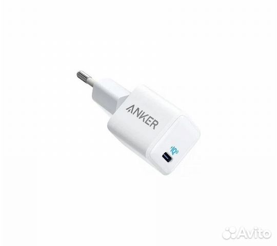 Сзу адаптер anker PowerPort 3 Nano 20W USB-C, белы