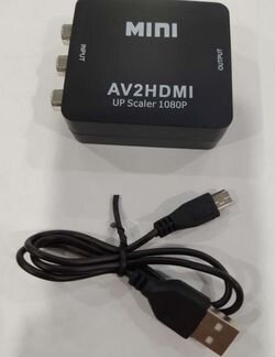 Переходник AV hdmi (конвертер с доп питанием)