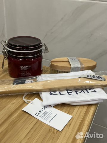 Elemis скраб, щетка для тела, крем