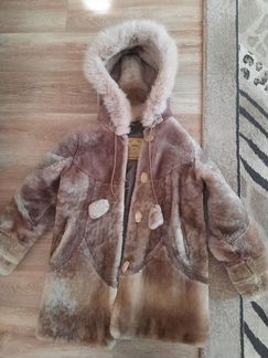 Детская шуба с капюшоном для девочки