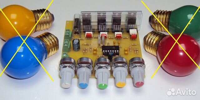 Радиоконструктор цветомузыка №042 на лампе накала