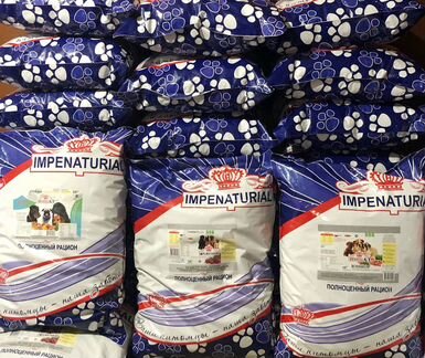 Корма для собак премиум класса ' Импенатурал''