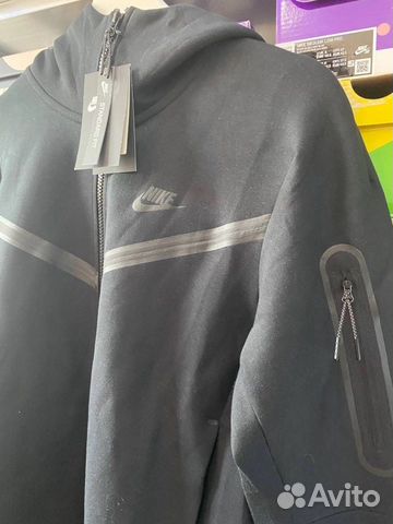 Nike tech zip hoodie black