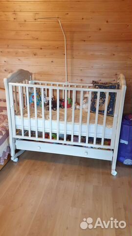 Детская кроватка Гандылян +ортоп. матрас зима/лето