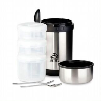 Термос для еды с контейнерами и приборами 1,5 л