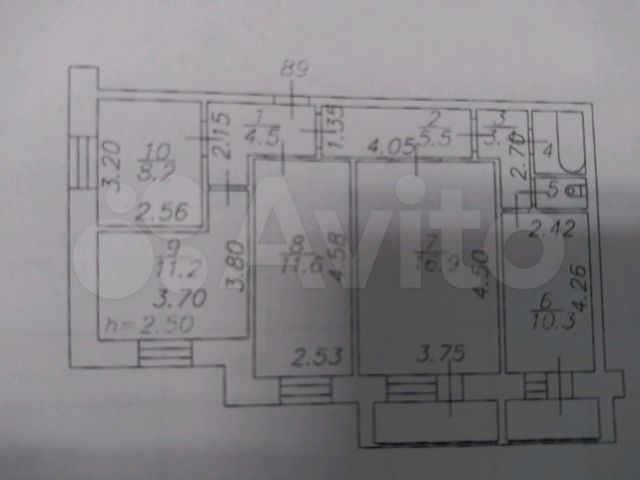 4-к. квартира, 75 м², 4/9 эт.