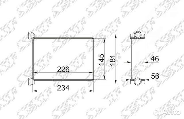 Радиатор отопителя Toyota land cruiser 100