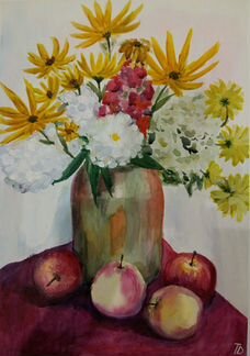 Картина акварелью: Цветы