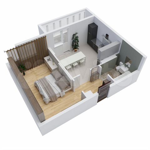 1-к. квартира, 44,6 м², 4/8 эт.