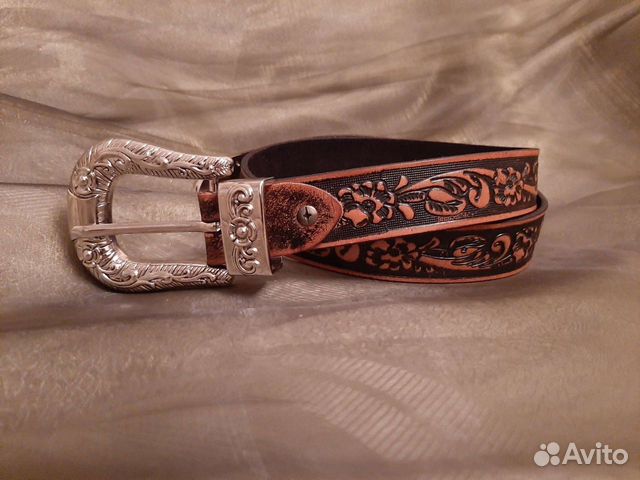 Ремень женский мужской кожаный