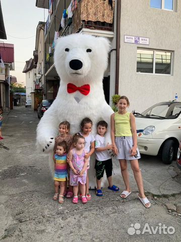 Аниматоры. Поздравление от Белого медведя.шоукуклы
