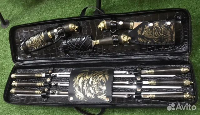 Набор для барбекю шампура топор нож