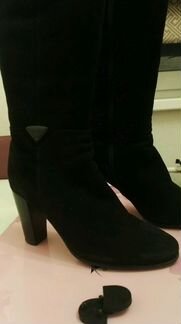 Зимние замшевые сапоги