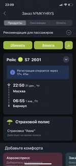 Билет на самолет