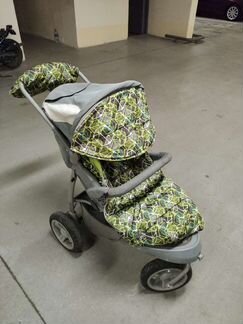 Манишка, конверт и козырек на коляску