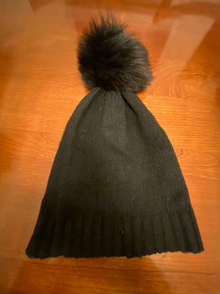 Шапка Blumarine с помпонами, размер 52/54; чёрная