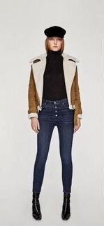 Джинсы zara с высокой талией