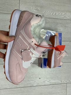 Кроссовки Balanc 574 Зимние с Мехом Розовые 36-40