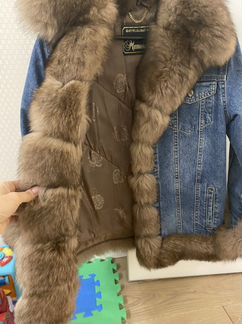 Куртка джинсовая с песцом