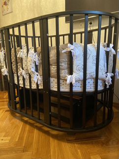 Детская кровать трансформер,бортики,два матраса