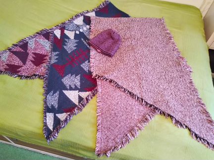 Женские шарфы (палантины) и шапка