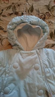 Зимний теплый комбез Шалуны на 68 голубой