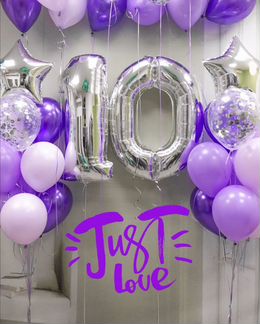 Воздушные шары. Фиолетовый сет