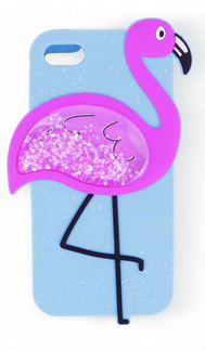 Чехол на iPhone 6/6s фламинго сыпучий новый