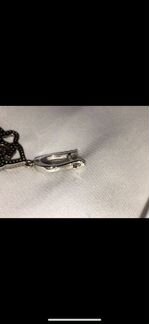 Набор серебряный с гранатами