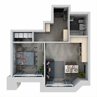 2-к квартира, 40.1 м², 6/21 эт.
