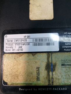 Ноутбук hp g61