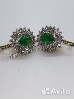 Золотые серьги с бриллиантами