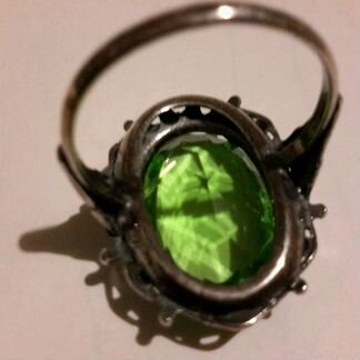 Комплект: хризолит серебро мельхиор винтаж СССР