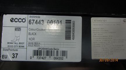 Красивые осенние сапоги экко 37