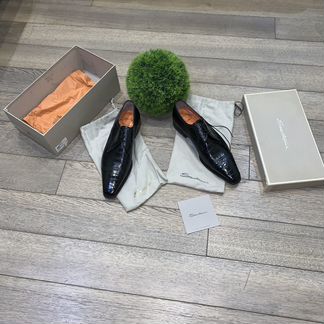 Ботинки Santoni крокодил, Zilli, Brioni