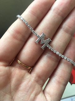 Серебряный браслет «М»